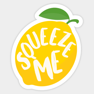 Lemon yellow squeeze me bright design Sticker